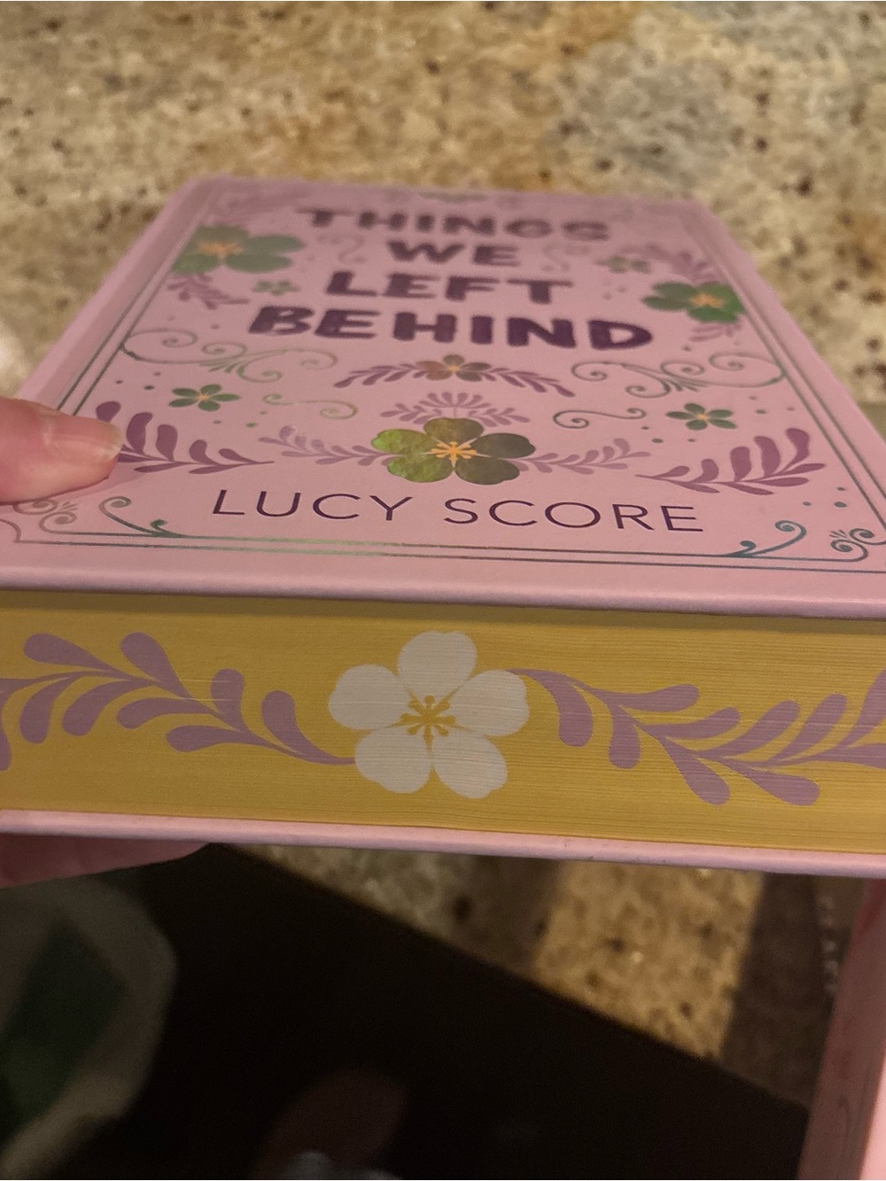 Lucy Score Things We Left Behind Bloom HC Sprayed Edges Lavender Edition - Picture 4 of 4